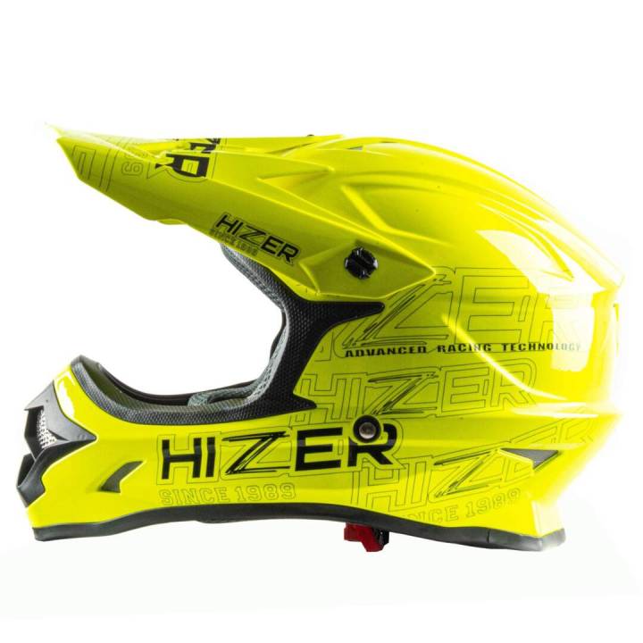 Шлем мото кроссовый HIZER (Хайзер) J6805 #1 (S) lemon/green