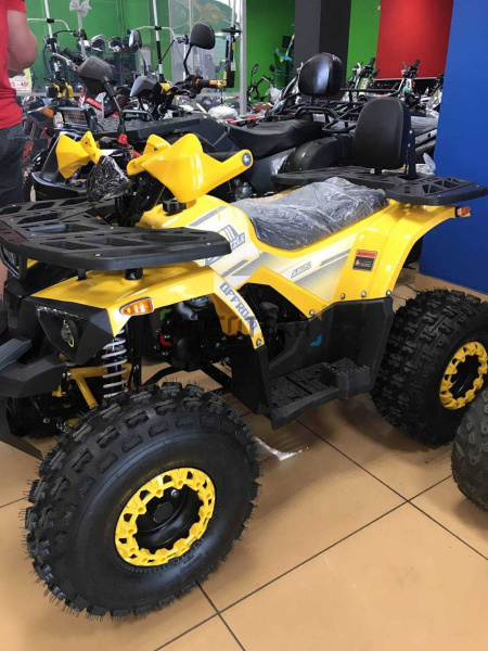 Квадроцикл детский HB - ATV 125 жёлтый (машинокомплект) | Мототека