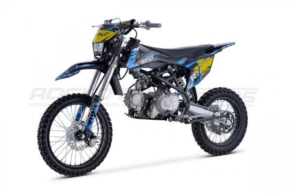 Питбайк ROCKOT (Рокот) RX125 - 3 Mad Zebra (механ. сцепл., эл. стартер, 17/14) | Мототека